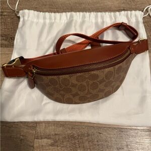 Coach Brown and Tan Crossbody Bag